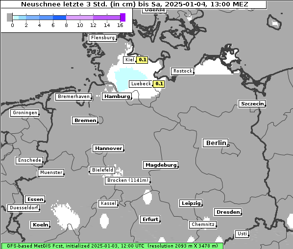 Neuschnee, 4. 1. 2025