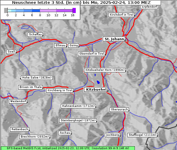 Neuschnee, 24. 2. 2025