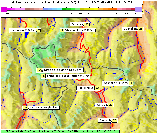 Temperatur, 1. 7. 2025