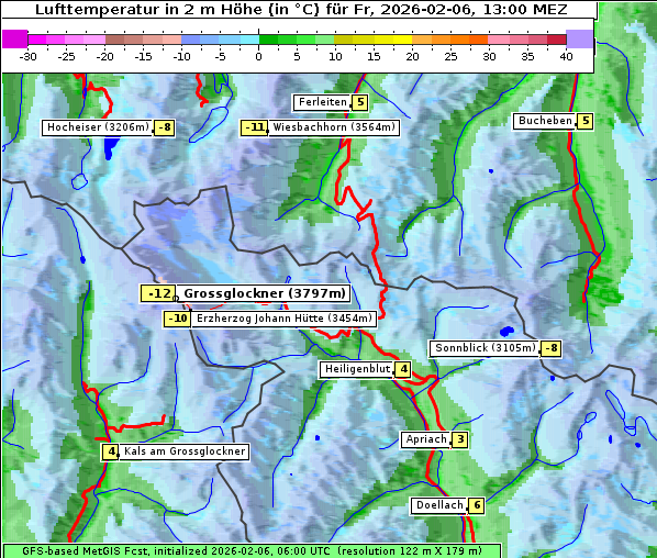 Temperatur, 6. 2. 2026