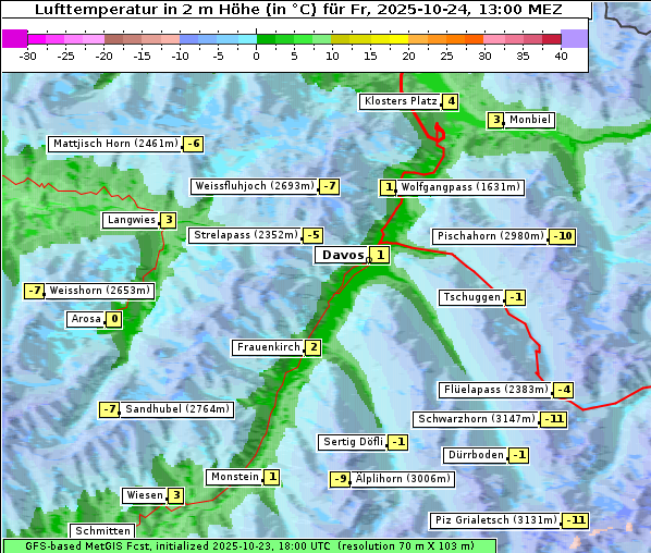Temperatur, 24. 10. 2025