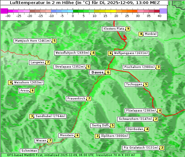 Temperatur, 9. 12. 2025