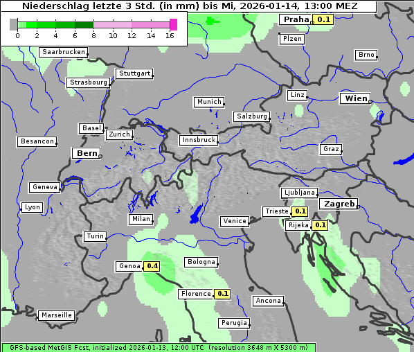 Niederschlag, 14. 1. 2026