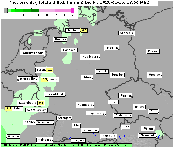 Niederschlag, 16. 1. 2026