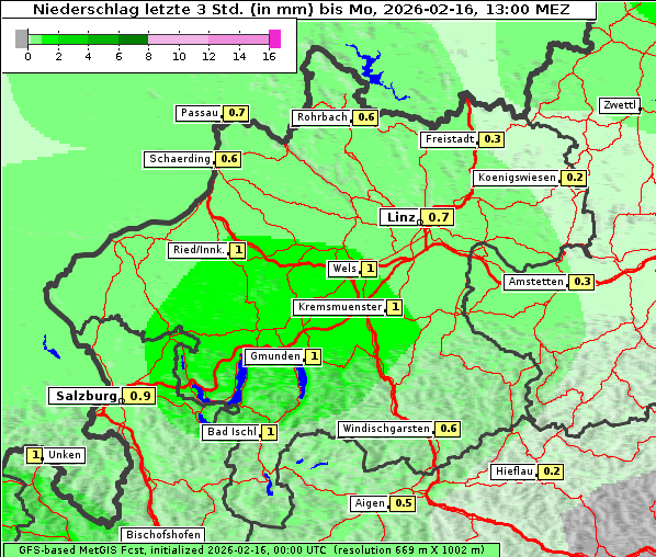 Niederschlag, 16. 2. 2026