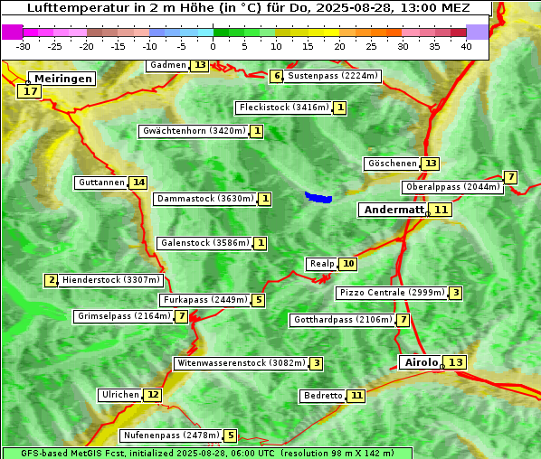 Temperatur, 28. 8. 2025