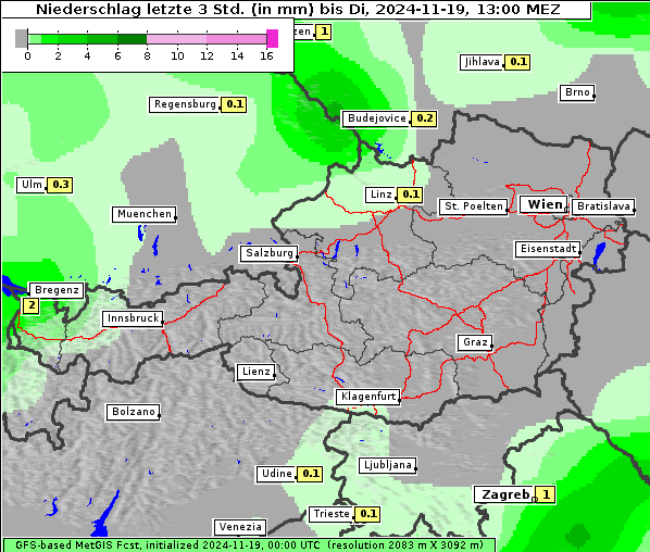 Niederschlag, 19. 11. 2024