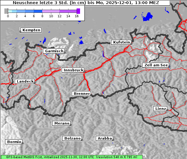 Neuschnee, 1. 12. 2025