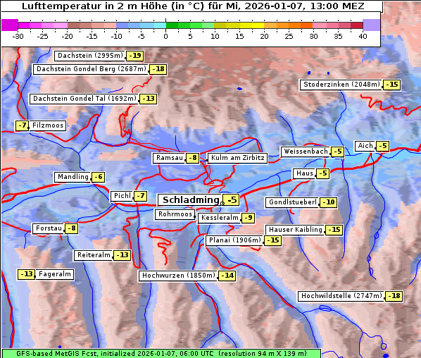Temperatur, 7. 1. 2026
