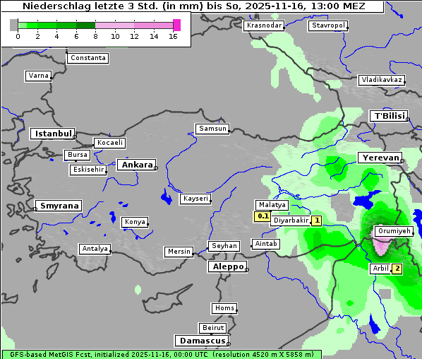 Niederschlag, 16. 11. 2025