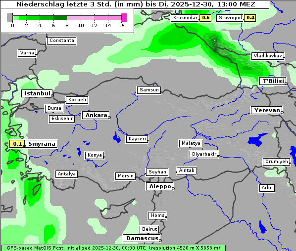 Niederschlag, 30. 12. 2025