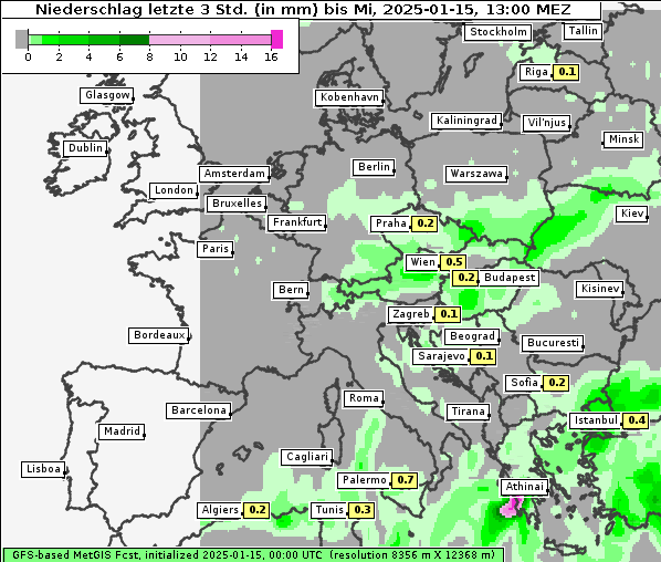 Niederschlag, 15. 1. 2025