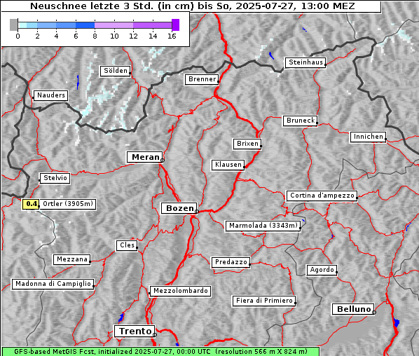 Neuschnee, 27. 7. 2025
