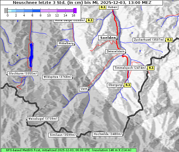 Neuschnee, 3. 12. 2025
