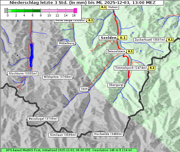 Niederschlag, 3. 12. 2025