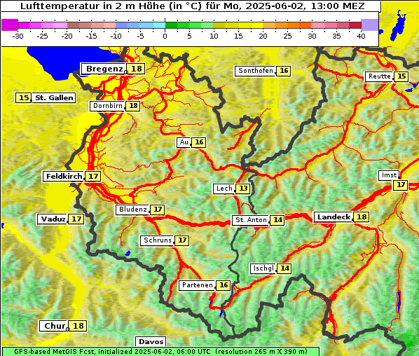 Temperatur, 2. 6. 2025