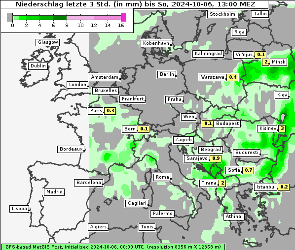 Niederschlag, 6. 10. 2024