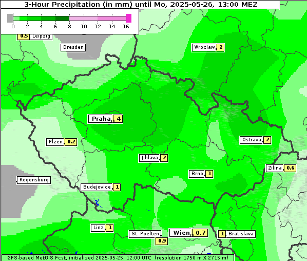 Niederschlag, 26. 5. 2025
