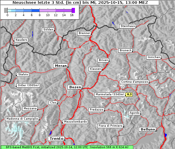 Neuschnee, 15. 10. 2025