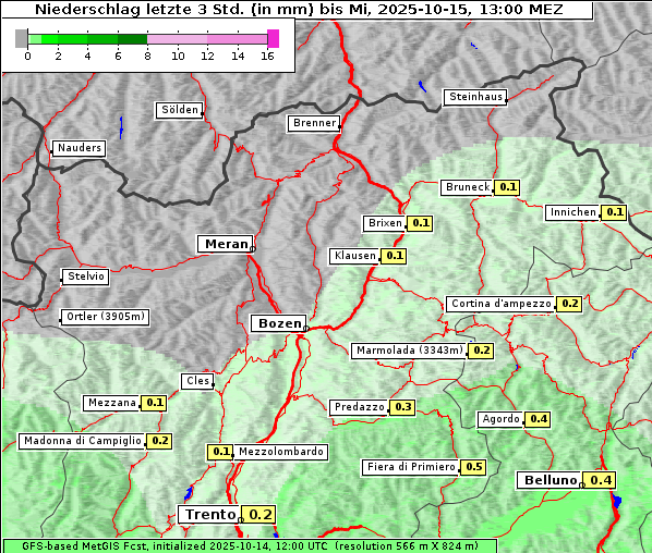 Niederschlag, 15. 10. 2025