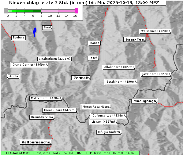 Niederschlag, 13. 10. 2025