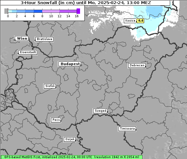 Neuschnee, 24. 2. 2025