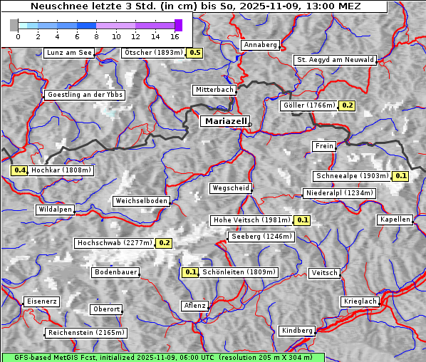 Neuschnee, 9. 11. 2025