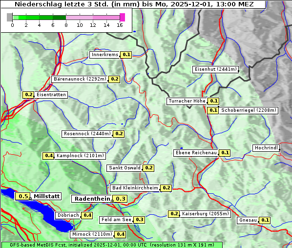 Niederschlag, 1. 12. 2025