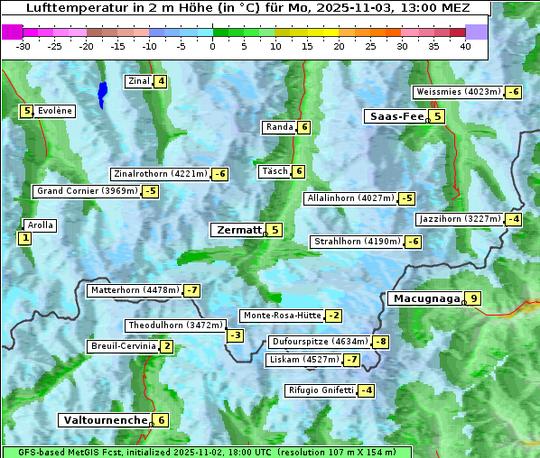 Temperatur, 3. 11. 2025