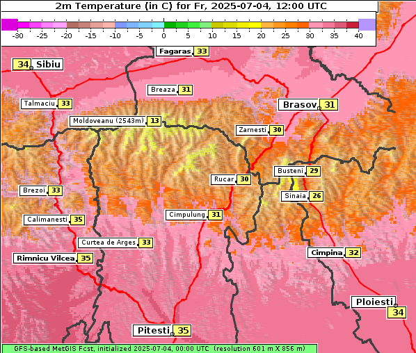 Temperatur, 4. 7. 2025