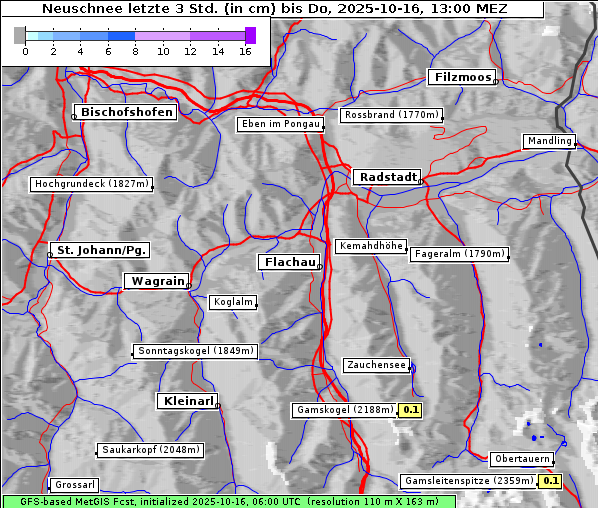 Neuschnee, 16. 10. 2025