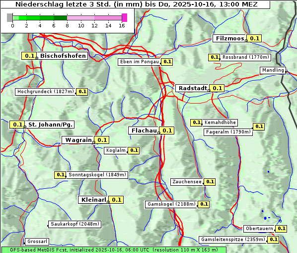Niederschlag, 16. 10. 2025