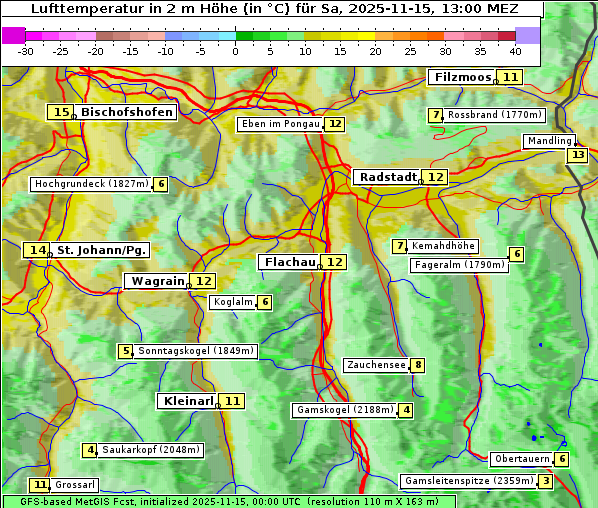 Temperatur, 15. 11. 2025