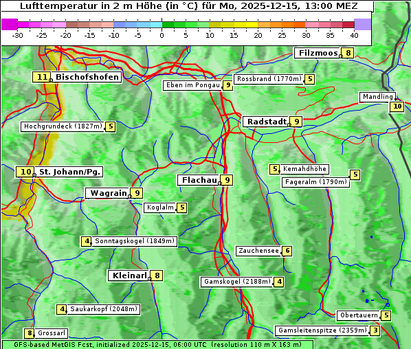 Temperatur, 15. 12. 2025