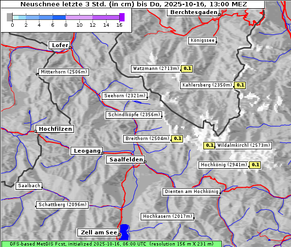 Neuschnee, 16. 10. 2025