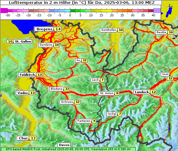 Temperatur, 6. 3. 2025