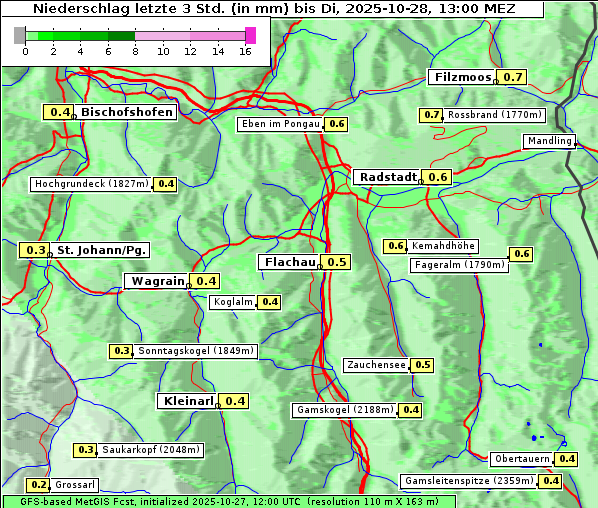 Niederschlag, 28. 10. 2025