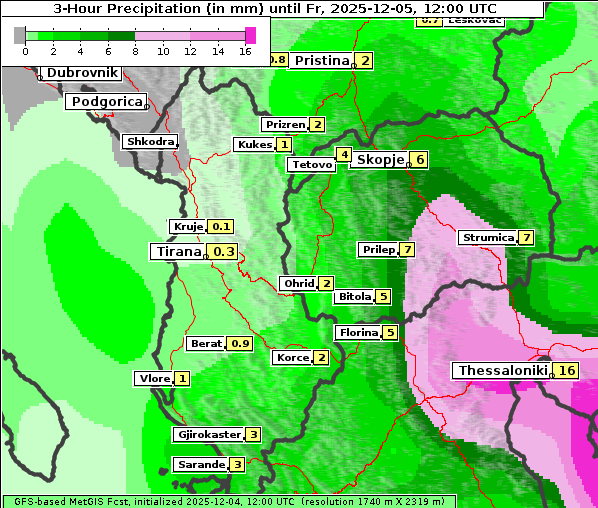 Niederschlag, 5. 12. 2025