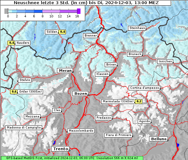 Neuschnee, 3. 12. 2024