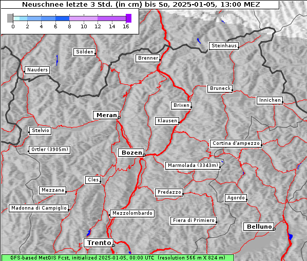 Neuschnee, 5. 1. 2025