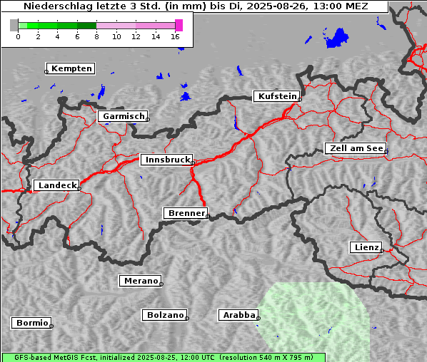 Niederschlag, 26. 8. 2025