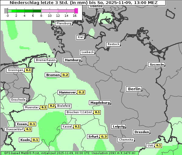 Niederschlag, 9. 11. 2025