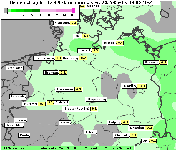 Niederschlag, 30. 5. 2025