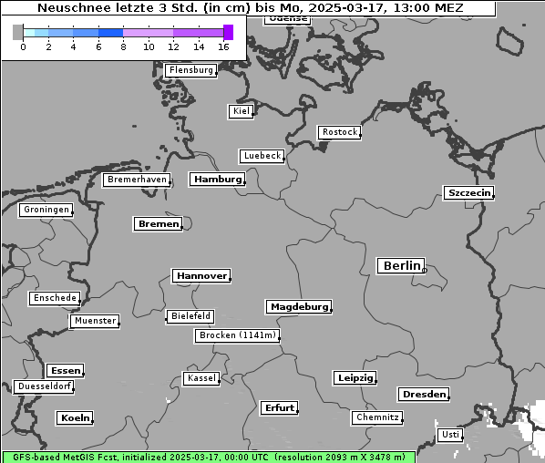 Neuschnee, 17. 3. 2025