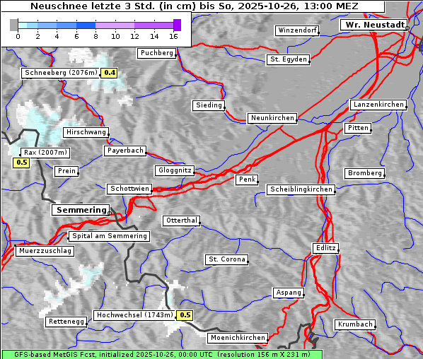 Neuschnee, 26. 10. 2025