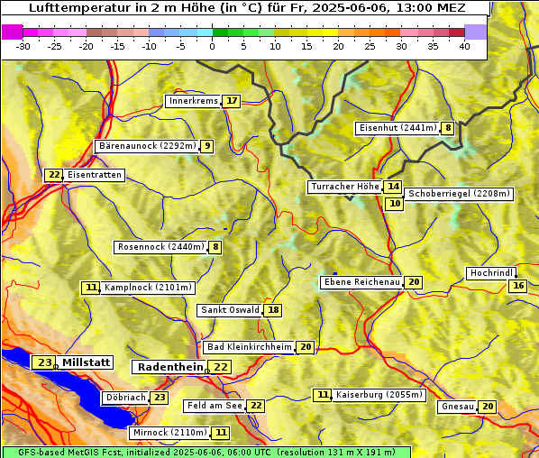 Temperatur, 6. 6. 2025