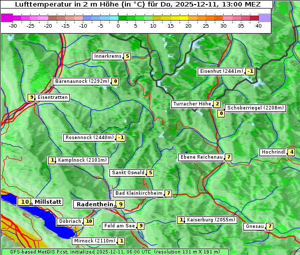 Temperatur, 11. 12. 2025