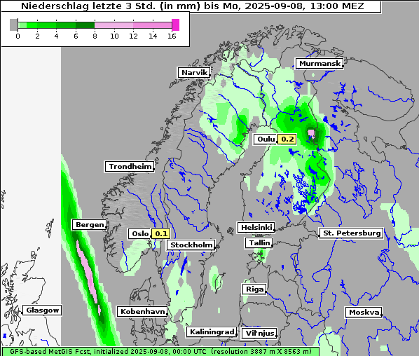 Niederschlag, 8. 9. 2025