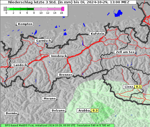 Niederschlag, 29. 10. 2024