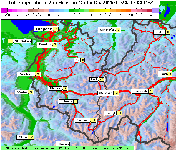 Temperatur, 20. 11. 2025